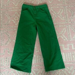Vibrant Green Wide-Leg Pants